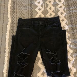 Size 10 short distressed American eagle high waisted jegging